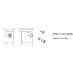 Hachoir à viande électrique BRAHER P-98 inox