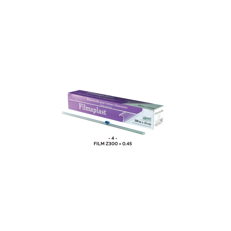 FILM ETIRABLE 45CM BOITE DISTRI. CARTON 300x0.45 AVEC ZIP