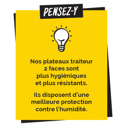 PLATEAU TRAITEUR 19x28cm 2 faces (1 100 g / m2) ( x25 )