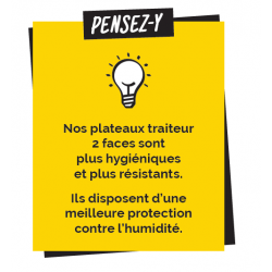 PLATEAU TRAITEUR 25x34cm 2 faces (1 100 g / m2) ( x25 )