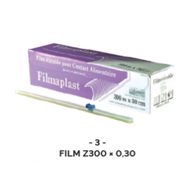 FILM ETIRABLE 30CM BOITE DISTRI. CARTON 300x0.30 AVEC ZIP