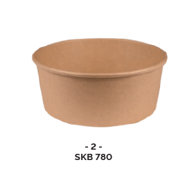 Pot carton kraft PP 780 ml ( x50 )