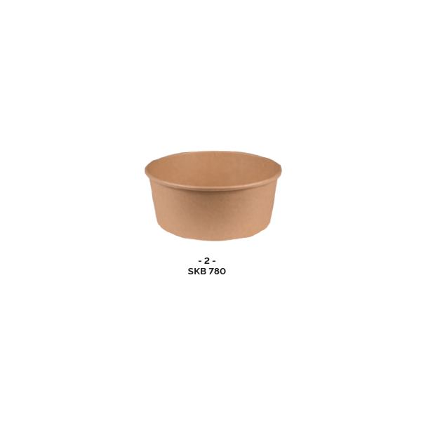Pot carton kraft PP 780 ml ( x50 )