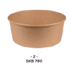 Pot carton kraft PP 780 ml ( x50 )