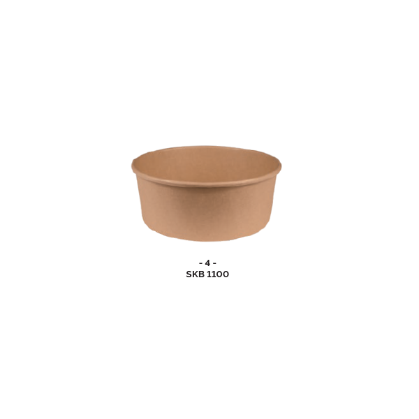 Pot carton kraft PP 1100ml ( x50 )
