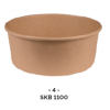 Pot carton kraft PP 1100ml ( x50 )
