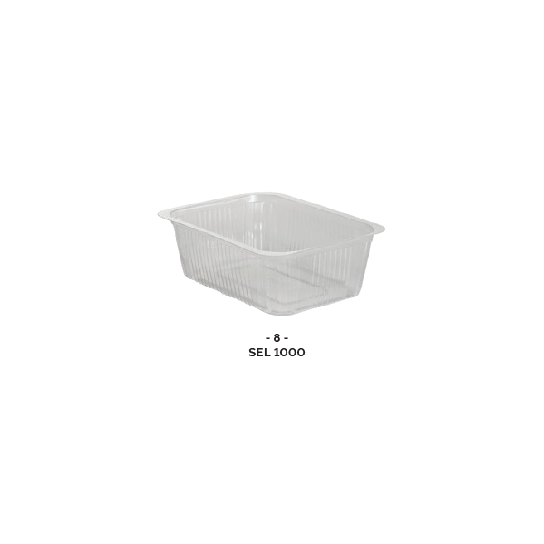 Barquette thermoscellable 1000ml (PP) pour préparation chaude ( x100 )