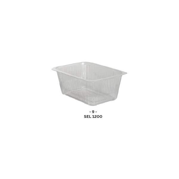 Barquette thermoscellable 1200ml (PP) pour préparation chaude( x100 )