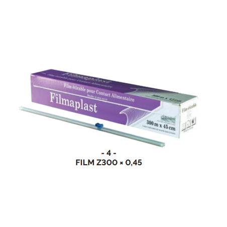 FILM ETIRABLE 45CM BOITE DISTRI. CARTON 300x0.45 AVEC ZIP