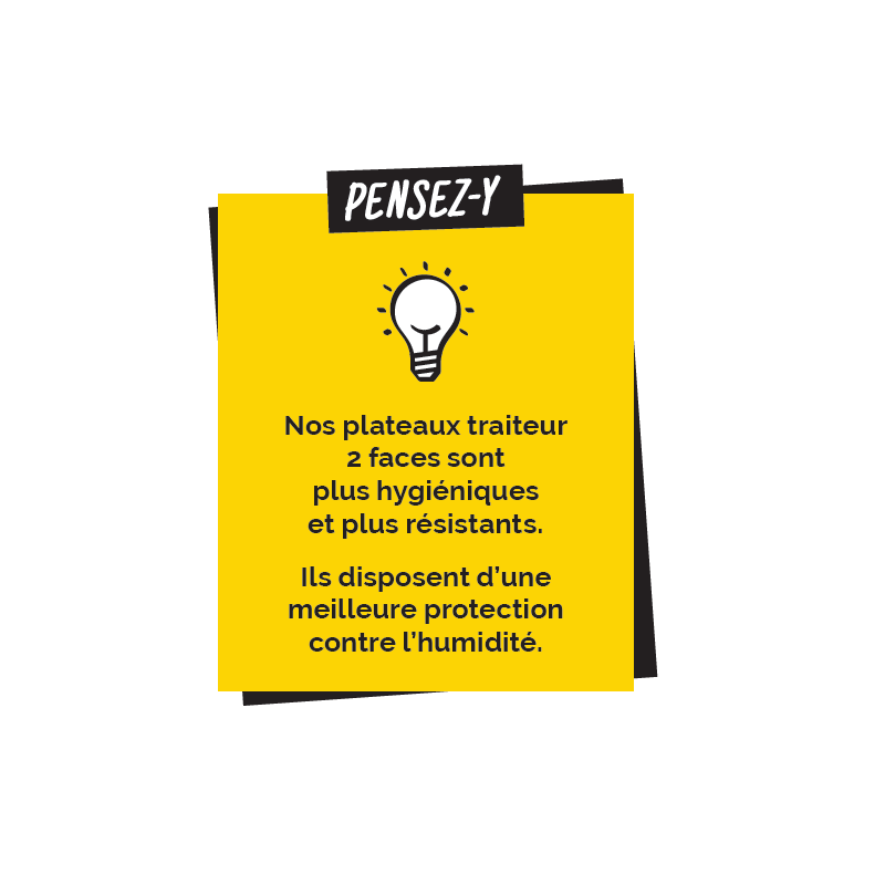 PLATEAU TRAITEUR 19x28cm 2 faces (1 100 g / m2) ( x25 )