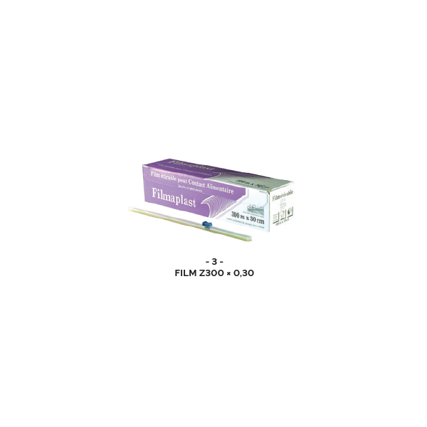 FILM ETIRABLE 30CM BOITE DISTRI. CARTON 300x0.30 AVEC ZIP