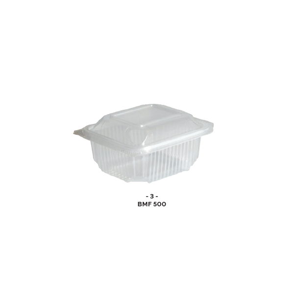 BOITE CHARNIERE MICRO-ONDABLE(PP) 500ml ( x50 )