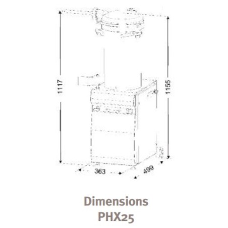 Poussoir hydraulique vertical DADAUX en inox 25 Litres - PHX 25