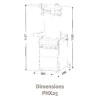 Poussoir hydraulique vertical DADAUX en inox 25 Litres - PHX 25
